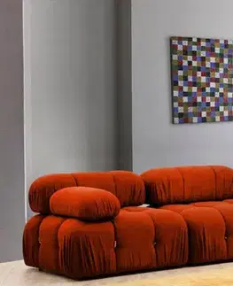 Rohová sedací souprava Bubble Corner ( L1-O1-1R -Puf) - Tile Red
