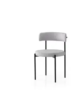 Sada jídelních židlí Gini Light Grey and Black, 2 ks