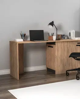 Psací stůl Akser - Atlantic Pine, Anthracite