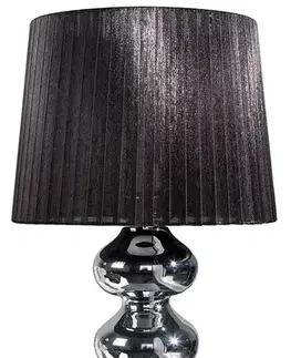 Estila Luxusní moderní stolní lampa Mia černá