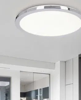 Stropní koupelnové svítidlo PIXEL minimalistické - stříbrný chrom 40 cm - kulaté LED stropní svítidlo se stmíváním 3000K 24W IP44