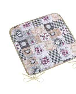 Bellatex Sedák DITA hladký Patchwork love, 40 x 40 cm