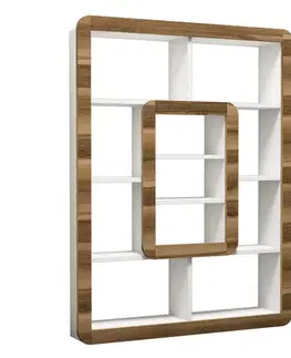 Knihovna Orkide White and Walnut