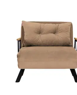 Rozkládací křeslo Sando Single - Light Brown v2
