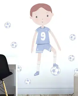 Bayo Samolepka na zeď Fotbalista, modrá