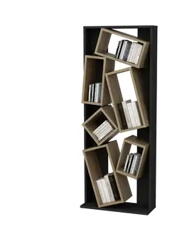 Knihovna Carmen - Black, Oak