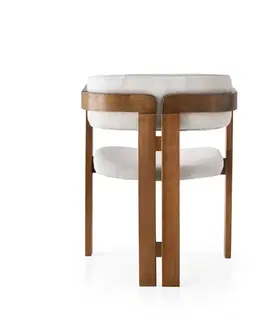 Jídelní židle CO Cream and Walnut