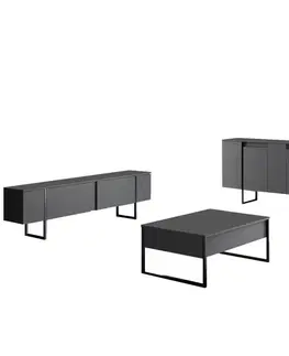 Konzolový stolek Luxe - Anthracite, Black
