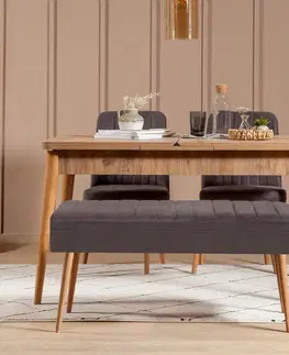 Jídelní set s rozkládacím stolem a židlemi (4 kusy) Vina 0701 - 3 - Anthracite, Atlantic