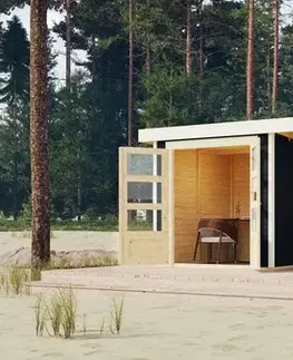 Dřevěný zahradní domek ASKOLA 2 s přístavkem 280 Lanitplast