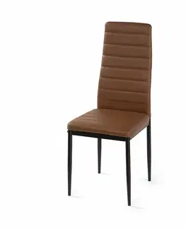 Jídelní židle CORIA DINING, černá eko kůže, 6 ks
