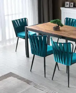 Sada jídelních židlí Kusakli Blue and Black, 2 ks, 2 ks