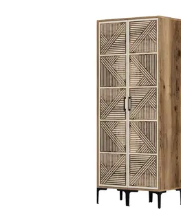Šatní skříň Kumsal PP - Walnut, Cream