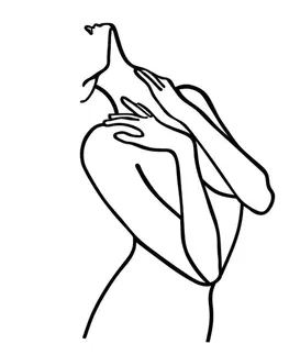 Dekorativní kovový doplněk na zeď Woman Lines