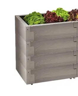 Vyvýšený záhon 60 x130 cm plast Dekorhome