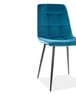 Jídelní židle MILA VELVET černá Signal