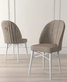 Sada židlí (4 kusy) Ritim - Cappuccino, White
