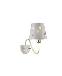 Bílá nástěnná lampa Batley Ledea s otvory
