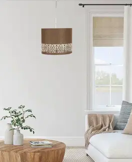 Závěsná stropní lampa 1X60W hnědá ARABESCA