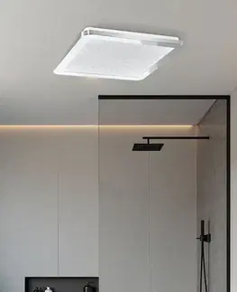 Minimalistické stropní svítidlo NEXIT do koupelny - stříbrný chrom 30 cm - stropní svítidlo se stmíváním LED 3000K 18W IP44