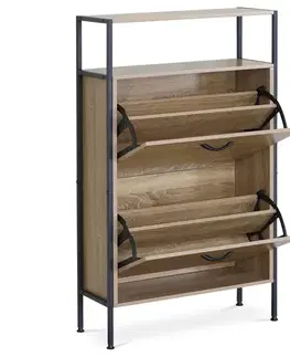 Botník s policemi G1007 OAK, dub, 2 patra