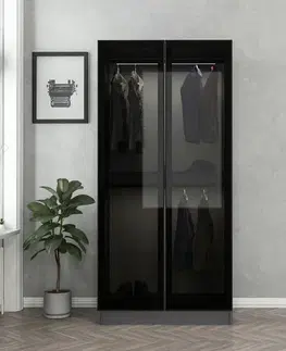 Šatní skříň Kale Glass Anthracite - 190