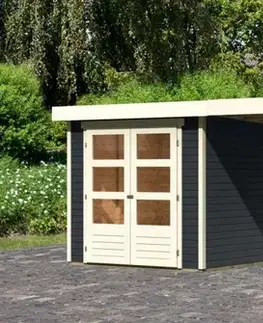 Dřevěný zahradní domek ASKOLA 2 s přístavkem 280 Lanitplast