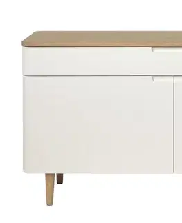 Estila Příborník Jinia, bílý/dub, 140 cm