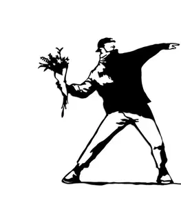 Dekorativní kovový doplněk na zeď Banksy Metal 01