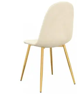 Jídelní židle 2 ks samet / kov Dekorhome