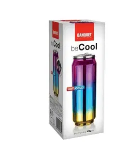Banquet Termoska BE COOL 430 ml, růžovo-modro-zlatá