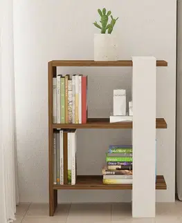 Knihovna Gaye Walnut White