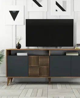 Skříňka Milan 2 Walnut and Anthracite