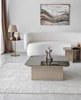 Sada konferenčních stolků Jazz - Beige, Bronze