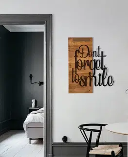 Dekorativní dřevěný doplněk na zeď Dont Forget To Smıle