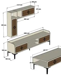 Living Room Furniture Set Samba - Walnut