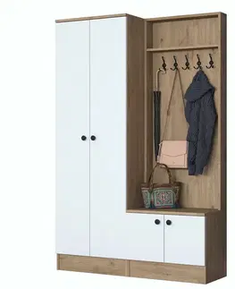 Předsíňová sestava Pone White and Walnut II