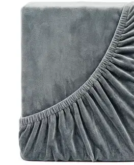 4Home Prostěradlo mikroflanel tmavě šedá, 180 x 200 cm