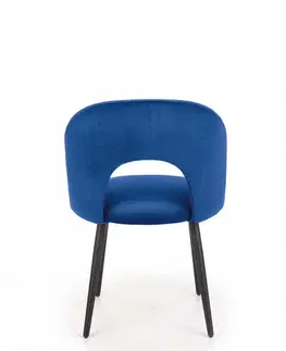 Jídelní židle K384 samet / černá Halmar