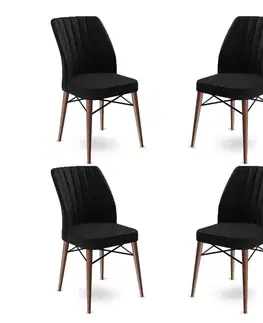 Sada židlí (4 kusy) Flex - Black, Brown