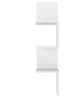 Nástěnná police Corner - White