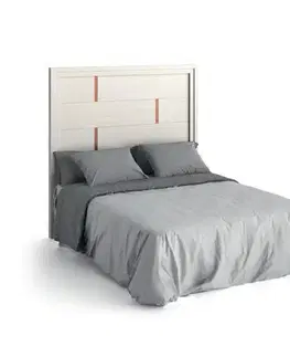 Estila Moderní masivní postel Sajonia s čalouněnou konstrukcí na matraci 135/150 / 180cm