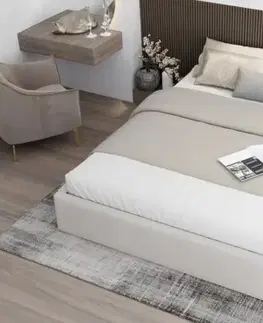 FDM Čalouněná manželská postel ORLANDO | 160 x 200 cm Barva: Krémová