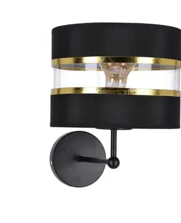Nástěnná lampa Andy, černá, stínidlo 1x40W E27