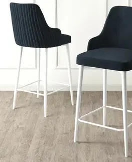 Sada barových židlí Enox Anthracite and White, 2 ks, 2 ks
