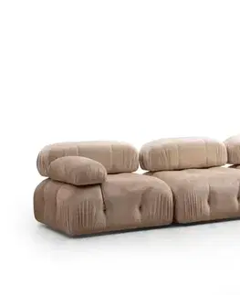 Rohová sedací souprava Bubble Corner ( L1-O1-1R -Puf) - Cream
