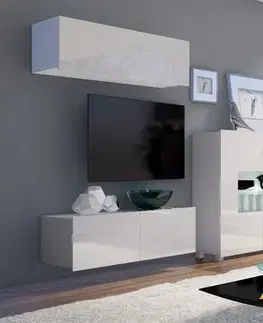ArtGiB Komoda CALABRINI C-02 | bílá/bílý lesk