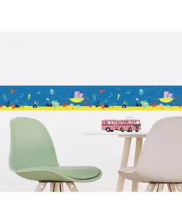 Samolepicí bordura Peppa Pig Sea, 500 x 9,7 cm