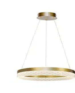 GLORIS lampa wisząca kawowy 36W LED 3000, 4500, 6500K kryształki bezbarwne