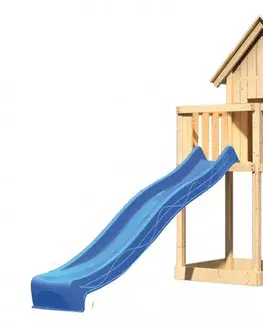 Dětský domeček se skluzavkou Dekorhome